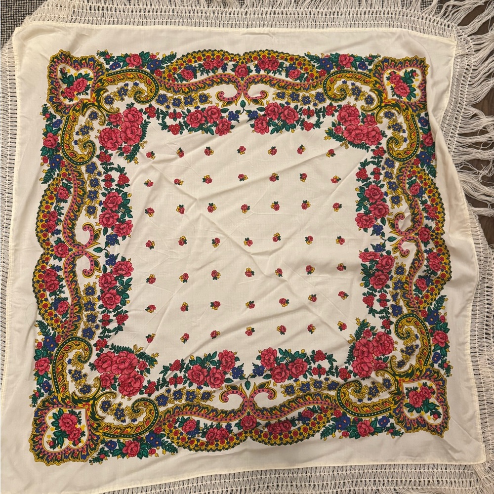 Traditional Portuguese Viana Fringe Scarf